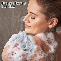 Bckeney Bath Loofah Shower Sponge Body Back Scrubber Soft Mesh Shower Puffs Exfoliating Loofa For Women Men Bath Accessories C