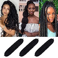 Springy Afro Twist Hair 30 Inch Pre Separated Spring Twist Crochet Hair Pre Stretched Marley Twist Braiding Hair Extensions For