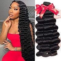 Aelinsi Loose Deep Wave Bundles Human Hair 3 Bundles 26 28 30 Inch 12A 100 Unprocessed Human Hair Bundles Loose Deep Wave 150