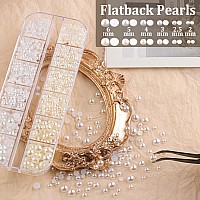 4320Pcs Face Gems For Makeup With Glue Flatback Round Glass Crystal Ab Mixed Color Iridescent Chameleon Rhinestones Flatback