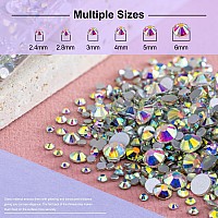 3500Pcs Face Gems For Makeup With Glue 25Mm Colorful Beads 246Mm Round Glass Crystal Ab Gems 4 Colors Cosmetic Chunky Gl