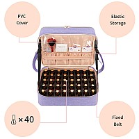 Ethereal Nail Polish Organizer Case Holds 4050 Bottles15Ml05Floz And Nail Lamp Double Layer Nail Polish Storage Bag For N