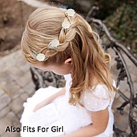 Ahoney 21 Pieces White Flowers Hair Clips For Women Girls Artificial Flower Hair Barrettes Chiffon Flower Hair Pin Boho Headpie