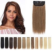 Sego 2 Pcs Short Hair Extensions Clip In Human Hair 6 Inch 20G Hairpiece Human Hair Toppers For Women With Thinning Hair Adding