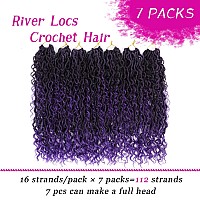 Boho Goddess Locs Crochet Hair 22 Inch 7 Packs Faux Locs Crochet Hair For Women Pre Looped Crochet Braids River Locs Crochet Hai