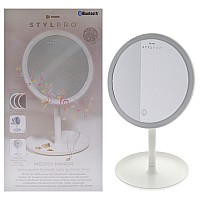 StylPro Melody Bluetooth Makeup Mirror - Dimmable White 