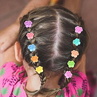 Yission Hair Accessories 200Pcs Mini Rose Butterfly Sunflower Heart Hair Clips And Claws In 9 Colors For Girls Women Scho