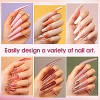 Rosalind Poly Nail Gel Kit 20 Colors 72Nail Art Accessories Kit Nude Clear Poly Nail Gel Nail Kit Starter Kit With Big U V L