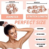 Cutebe 8 Pack Satin Hair Scrunchies For Women Hair Ties No Damage Ponytail Holders Rubber Bands Hair Accessories Gifts For Teena