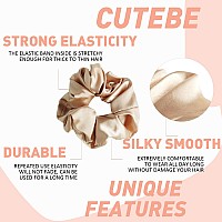 Cutebe 8 Pack Satin Hair Scrunchies For Women Hair Ties No Damage Ponytail Holders Rubber Bands Hair Accessories Gifts For Teena