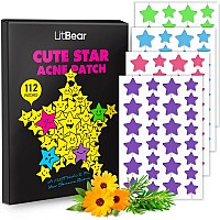 Litbear Acne Patch Pimple Patch Colorful Star Hydrocolloid Acne Patches For Face Cute Zit Patch Acne Sticker Spot Pimple Patch