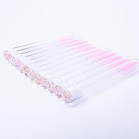 Ilaesh 20 Pcs Lash Brush Eyelash Brushes For Eyelash Extensions Spoolies Cleaning Mascara Wands Tube Diamond Disposable Makeup