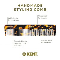 Kent 16T Fine And Wide Tooth Combbeard Hair Mustache And Detangling Comb For Men And Women