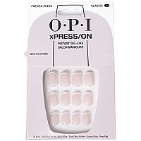 Opi Xpresson Press On Nails Up To 14 Days Of Gellike Salon Manicure Vegan Sustainable Packaging With Nail Glue French Tip