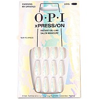 Opi Xpresson Press On Nails Up To 14 Days Of Gellike Salon Manicure Vegan Sustainable Packaging With Nail Glue Long Silve