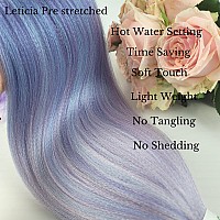 Leticia Ombre Dream Purple Braiding Hair Pre Stretched Kanekalon Braiding Hair