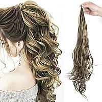 26 Inch Flexible Wrap Around Ponytail Extension Long Curl Synthetic Ponytail Wavy Pretty Hair Ponytail Womens Wig 26 Inch P4