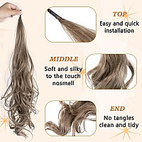 Ponytail Hair Extensions 26 Inch Flexible Wrap Around Ponytail Curl Synthetic Ponytail Wig Women Daily Use 26 Inchm825