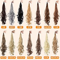 Ponytail Hair Extensions 26 Inch Flexible Wrap Around Ponytail Curl Synthetic Ponytail Wig Women Daily Use 26 Inchm825