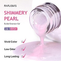 Rarjsm Gel Builder Nail Polish Purple Pearl Hard Gel In A Bottle Red Mermaid Shell Glitter Pearlescent Thick Extension Structure