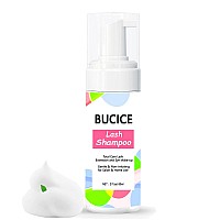 Bucice 202 Floz 60Ml Lash Shampoo For Lash Extensions Removing Eyelid Face Foaming Cleanser And Premium Eyelash Extension C