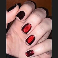 12Ml Dark Redburgendy Red Cat Eye Magnetic Gel Polish