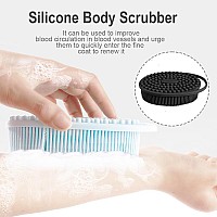 Silicone Body Scrubber Exfoliating Silicone Body Shower Silicone Loofah 2 In 1 Bath And Shampoo Brush Body Scrubber Shower Cl