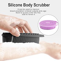 Soft Silicone Body Shower Exfoliating Silicone Body Scrubber Silicone Loofah 2 In 1 Bath And Shampoo Brush Body Scrubber Show