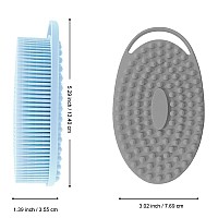 Silicone Body Scrubber Exfoliating Silicone Loofah Soft Silicone Body Shower 2 In 1 Bath And Shampoo Brush Body Scrubber Sho