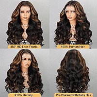 Arabella 360 Lace Front Wigs Human Hair Fbp30 Highlight Ombre Lace Front Wig Human Hair 12A Full Lace Wigs Human Hair 210 Densi