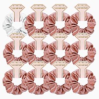 Loanzeg Satin Bridesmaid Scrunchies Bachelorette Hair Ties Set Of 12 Bridal Shower No Damage Hairties Ideas Gift For Wedding Par