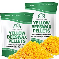 Yellow Beeswax Pellets 2Lb 1Lb In Each Bag Pure Natural Cosmetic Grade Organic Bees Wax Pastilles 3X Filtered Great For