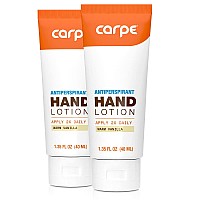 Carpe Antiperspirant Hand Lotion Pack Of 2 A Dermatologistrecommended Smooth Lotion That Helps Stop Hand Sweat Great For Hyp