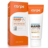 Carpe Antiperspirant Hand Lotion A Dermatologistrecommended Smooth Lotion That Helps Stop Hand Sweat Great For Hyperhidrosis