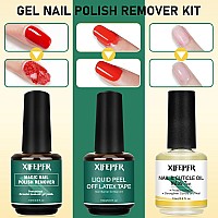 Xifepfr Gel Nail Polish Remover Gel Polish Remover For Nails With Cuticle Oil And Latex Tape Gel Nail Remover Removedor De Es