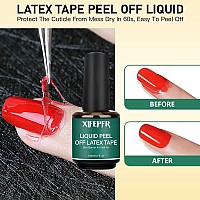 Xifepfr Gel Nail Polish Remover Gel Polish Remover For Nails With Cuticle Oil And Latex Tape Gel Nail Remover Removedor De Es