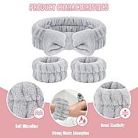 Ceretia Face Wash Set Microfiber Headband Wristbands With Holder For Comfortable Facial Cleansing