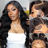 Xubulo Body Wave Lace Front Wigs Human Hair 13X4 Hd Transparent Lace Frontal Wigs Human Hair 180 Density Brazilian Virgin Glu