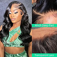 Xubulo Body Wave Lace Front Wigs Human Hair 13X4 Hd Transparent Lace Frontal Wigs Human Hair 180 Density Brazilian Virgin Glu