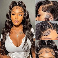 Xubulo Body Wave Lace Front Wigs Human Hair 13X4 Hd Lace Frontal Wig Pre Plucked With Baby Hair 180 Density Brazilian Natural