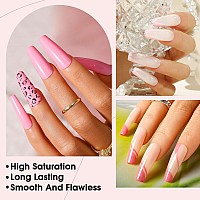 Rosalind 13Pcs Dip Nails Powder Starter Kit6 Colors Dip Powder Nail Clear Nude Pink Series Dip Powder Colors Set With Basetop