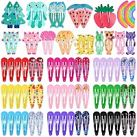 Anezus 80 Pcs Hair Clips For Girls Hair Barrettes Snap Nonslip Metal Hair Clips For Girls Kids Teens Women