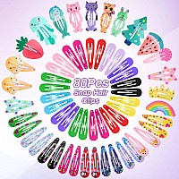 Anezus 80 Pcs Hair Clips For Girls Hair Barrettes Snap Nonslip Metal Hair Clips For Girls Kids Teens Women