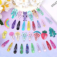 Anezus 80 Pcs Hair Clips For Girls Hair Barrettes Snap Nonslip Metal Hair Clips For Girls Kids Teens Women