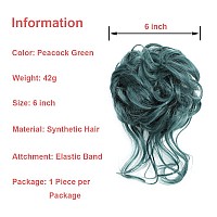 Kethbe Messy Bun Hair Piece Tousled Updo Hair Buns Extension Elastic Hair Band Hair Pieces Curly Hair Bun Scrunchie For Women P