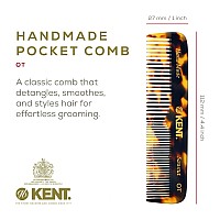 Kent Ot Ty 45 Fine Tooth Comb And Wide Tooth Comb Pocket Comb Handmade Hair Comb For Men For Hair Combs Beard Comb And Must