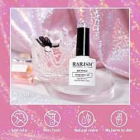 Rarjsm Hot Pink Holographic Gel Nail Polish Rainbow Glitter Reflective Iridescent Gel Polish Curing Required Unicorn Mirror Chro