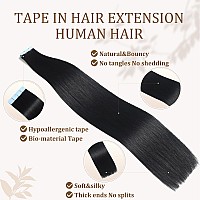 Icyfim Tape In Hair Extensions Human Hair Straight Hair Extensions Real Human Hair Tape In Straight Hair Extensions For Women So