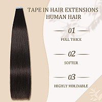 Icyfim Tape In Hair Extensions Human Hair For Women 100 Human Hair Extensions Real Human Hair 50Gpack 20Pcs Soft Thickness Inv