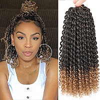 Passion Twist Hair 14 Inch 8 Packs Passion Twist Crochet Hair For Black Women Water Wave Braiding Hair Curly Long Spring Twist H